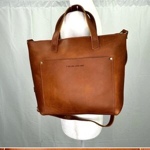 PORTLAND LEATHER GOODS Med Zip Crossbody Honey